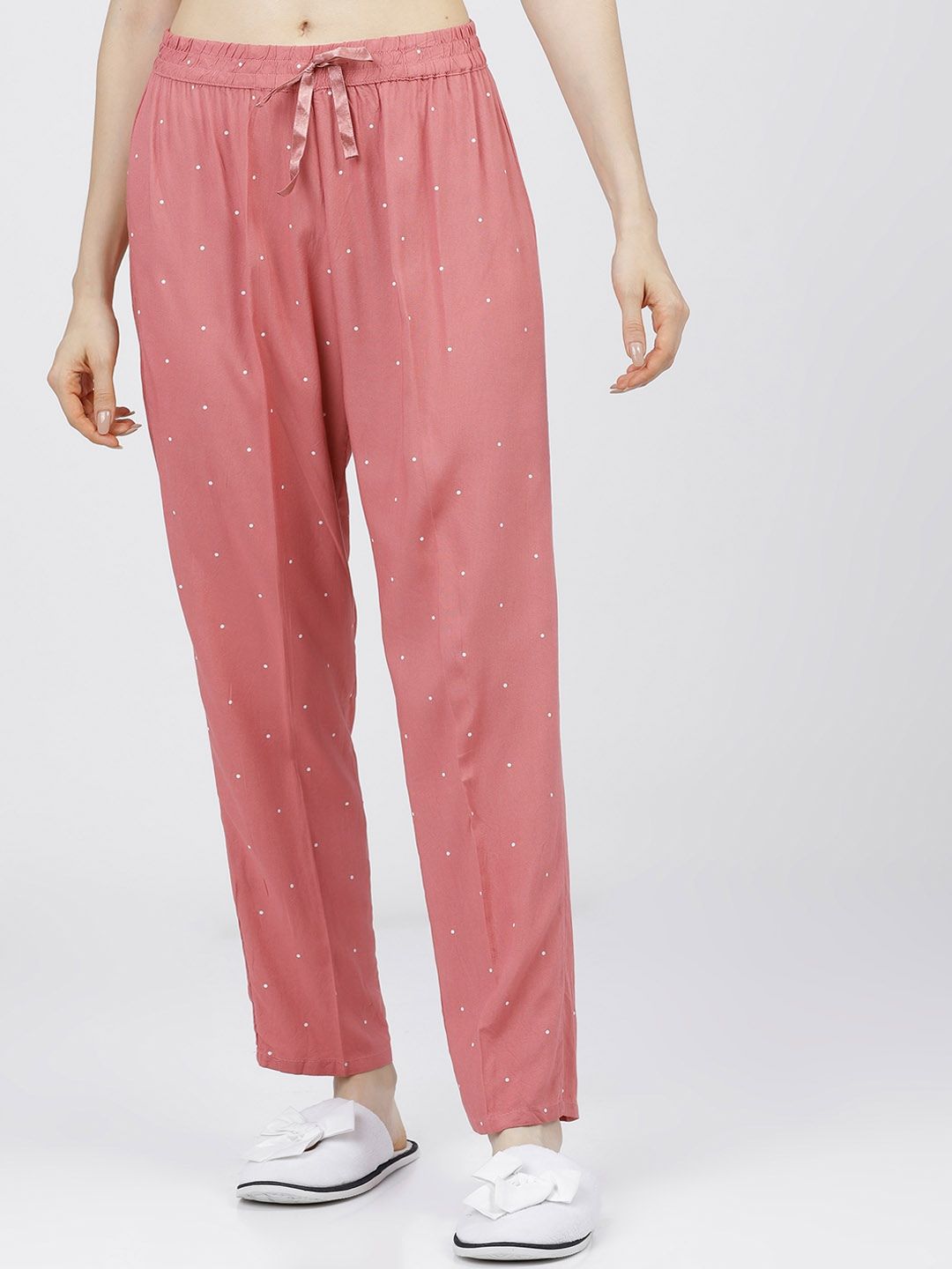 Flipkart - Tokyo Talkies Women Pink & White Printed Loung Pants