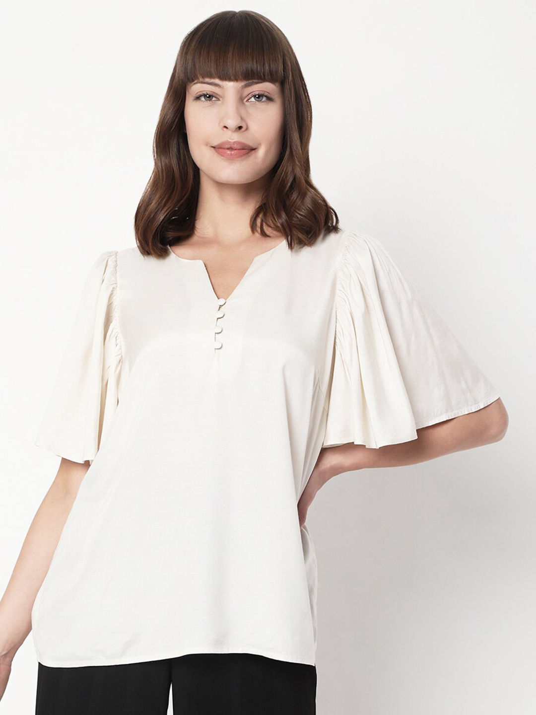 Myntra - Vero Moda Women Off White Solid Top Price