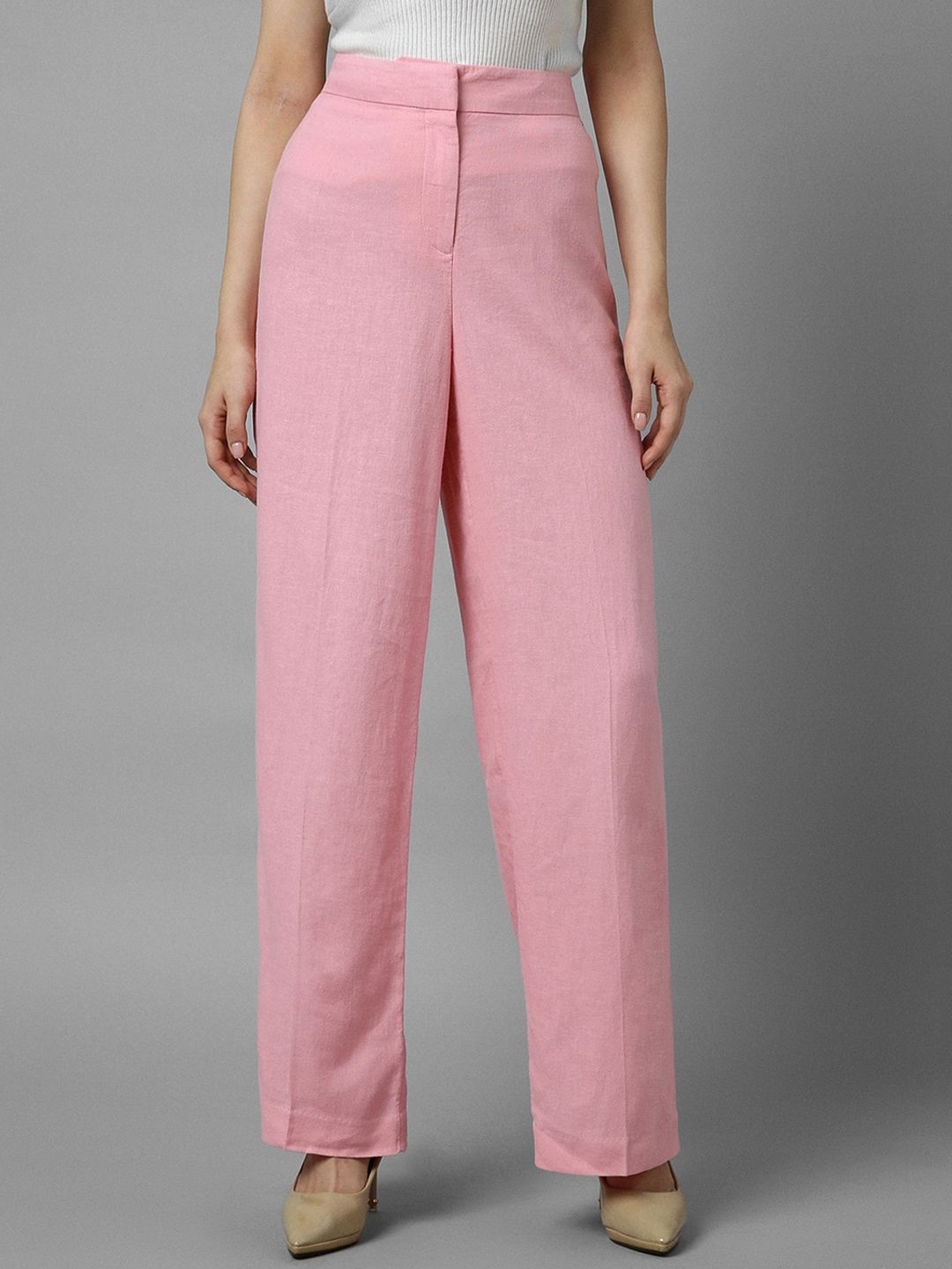 Myntra - Allen Solly Woman Parallel Trousers Price