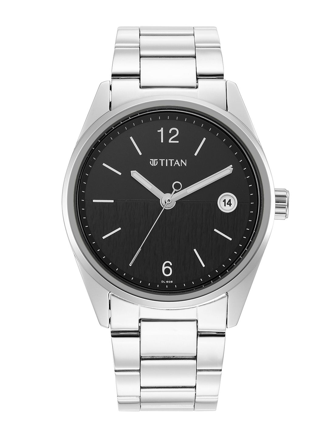 Tatacliq - Titan Men Black Brass Dial & Silver Toned Stainless Steel Bracelet Style Straps Analogue Watch Price