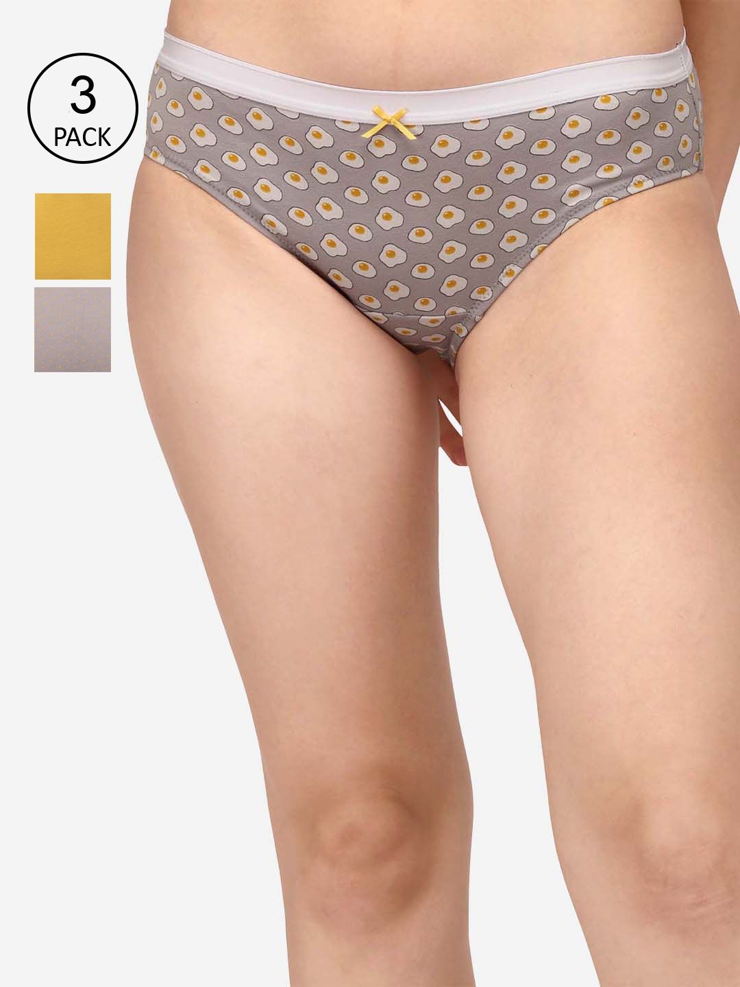 Myntra - Soie High Rise Full Coverage Solid and Printed Cotton Stretch Hipster Panty (Pack of 3) Price