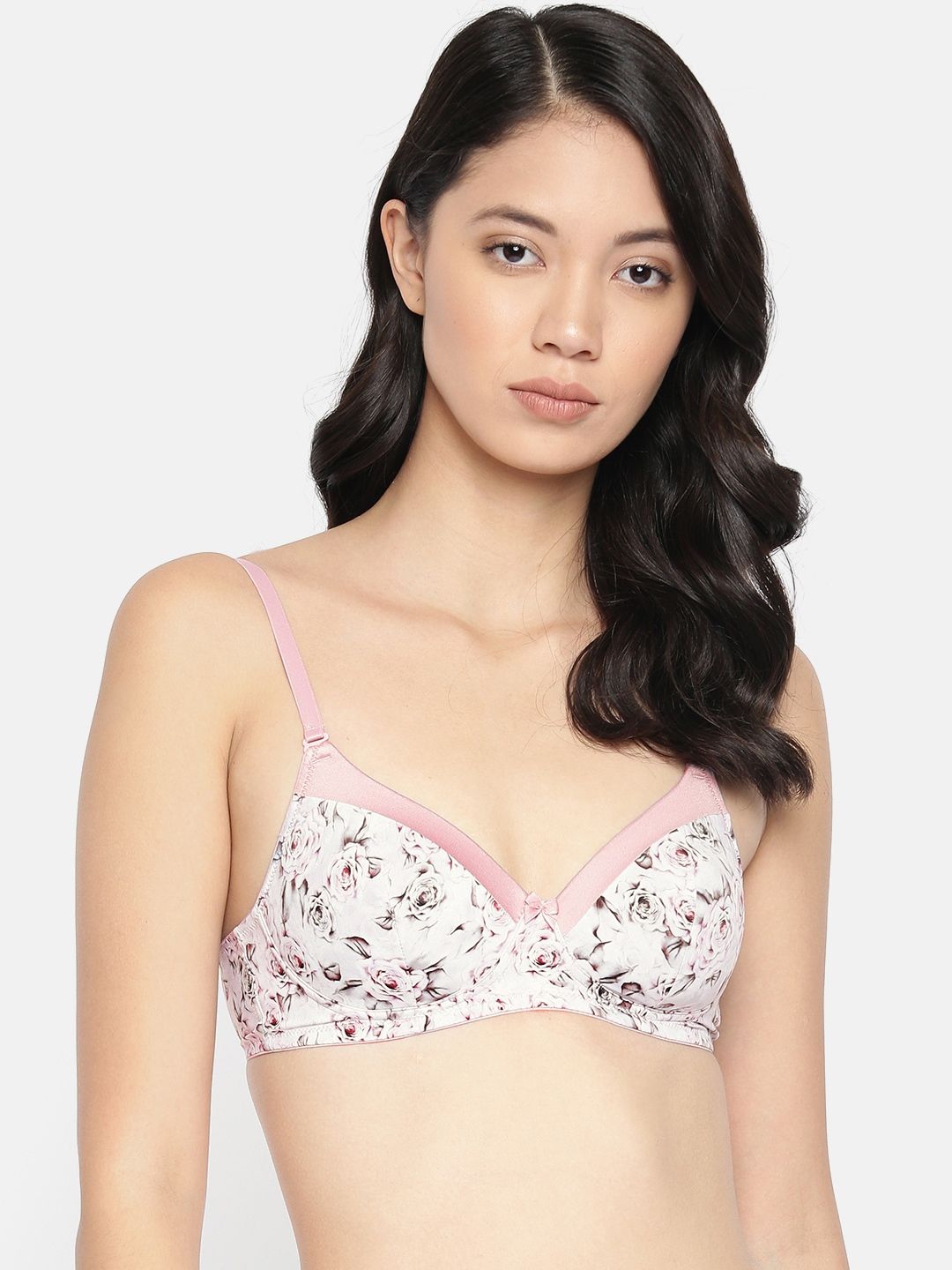 Ajio - Amante Printed Padded Wirefree Satin Edge T-Shirt Bra – BRA10116