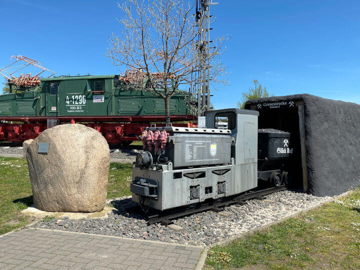 Ausstellung zur Bergbautechnik aus dem ehemaligen Tagebau Goitzsche