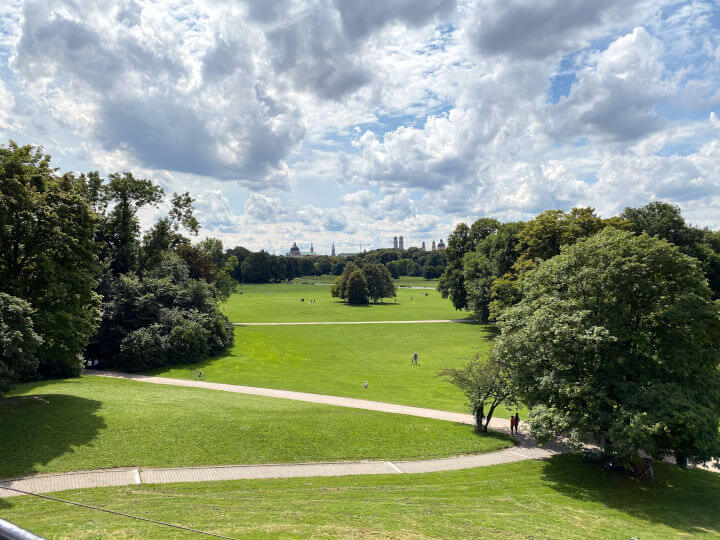 Ausblick auf den Englischen Garten