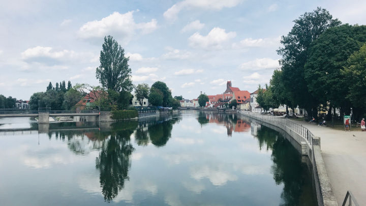 Blick auf die Isar in Landshut