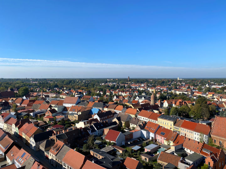 Blick über Jüterbog von St. Nikolai in Richtung Nordwesten