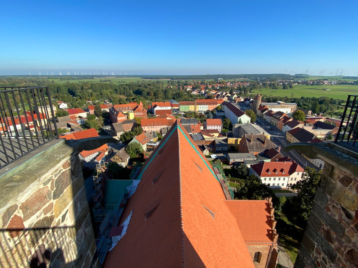 Blick über Jüterbog von St. Nikolai in Richtung Osten