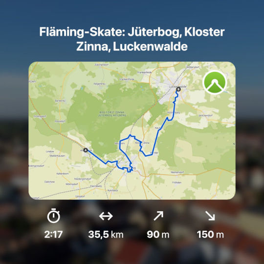 Die Tour bei Komoot