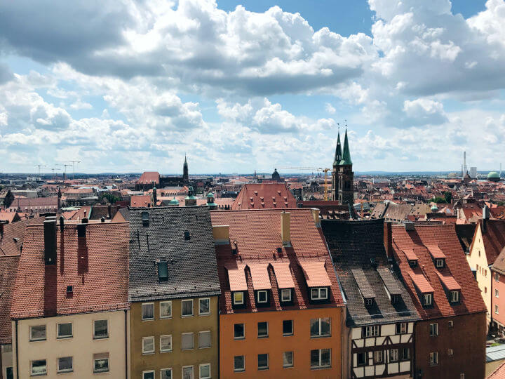 Ausblick von der Kaiserburg auf Nürnberg