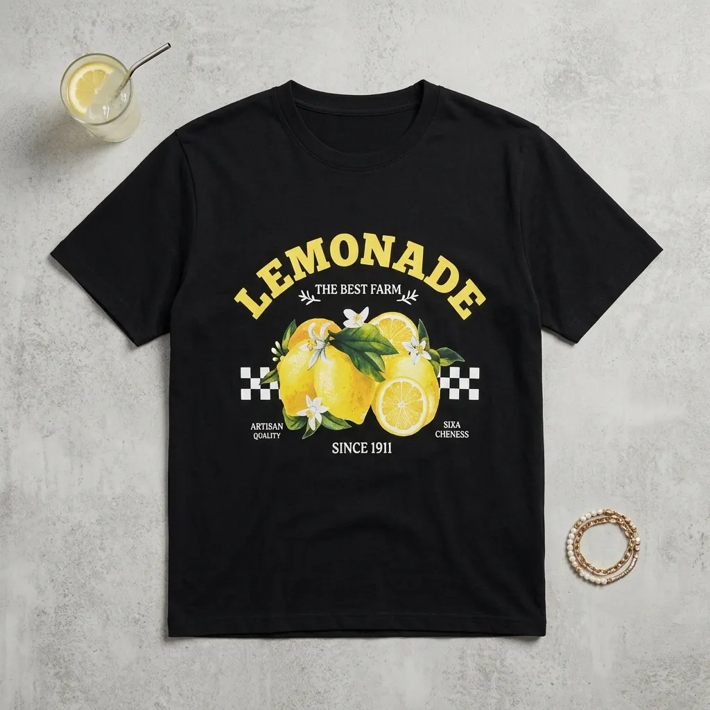 Black-lemonade-graphic-print-oversized-tshirt-with-yellow-lemon-artwork-and-half-sleeves-for-women