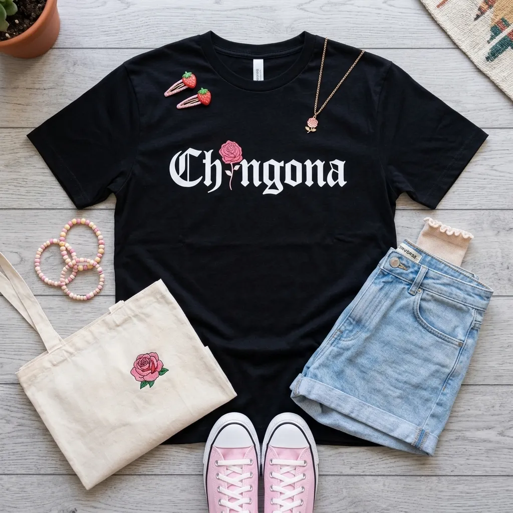 Black-oversized-graphic-tshirt-for-women-with-chingona-typography-print-and-half-sleeves