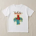 White-graphic-print-tshirt-with-belive-typography-and-colorful-heart-artwork-design-for-women