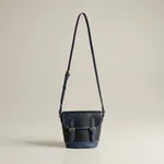 Navy-blue-textured-faux-leather-crossbody-sling-bag-with-buckle-detail-adjustable-strap-and-zippered-interior