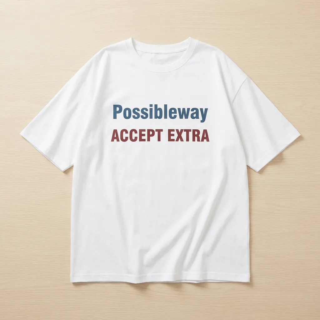 White-oversized-T-shirt-with-Possibleway-Accept-Extra-typographic-print-on-white-background
