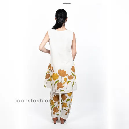 Women's floral printed kurta set - Image 3