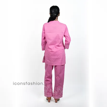 Women's Floral Embroidered Co-Ord Set - Image 3