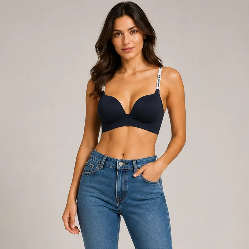 Navy-blue-seamless-push-up-bra-with-adjustable-straps-and-lightly-padded-cups-for-women