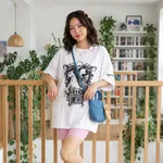white-night-rider-graphic-tshirt-with-gothic-skull-horse-and-rider-print-oversized-round-neck-unisex-tshirt
