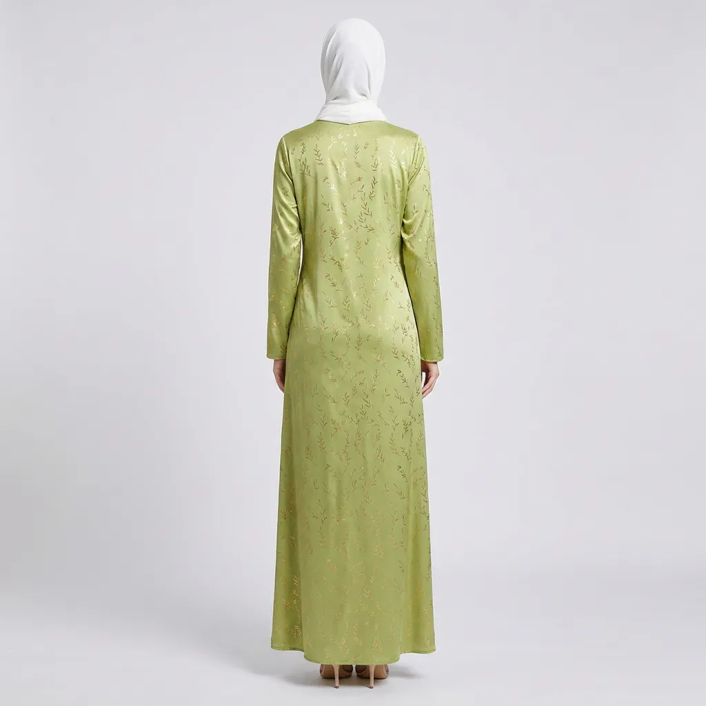 Sage-green-maxi-dress-with-gold-foil-botanical-print-and-long-sleeves