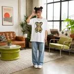 white-oversized-tshirt-with-yellow-cartoon-bear-graphic-print-round-neck-short-sleeve-unisex-tshirt