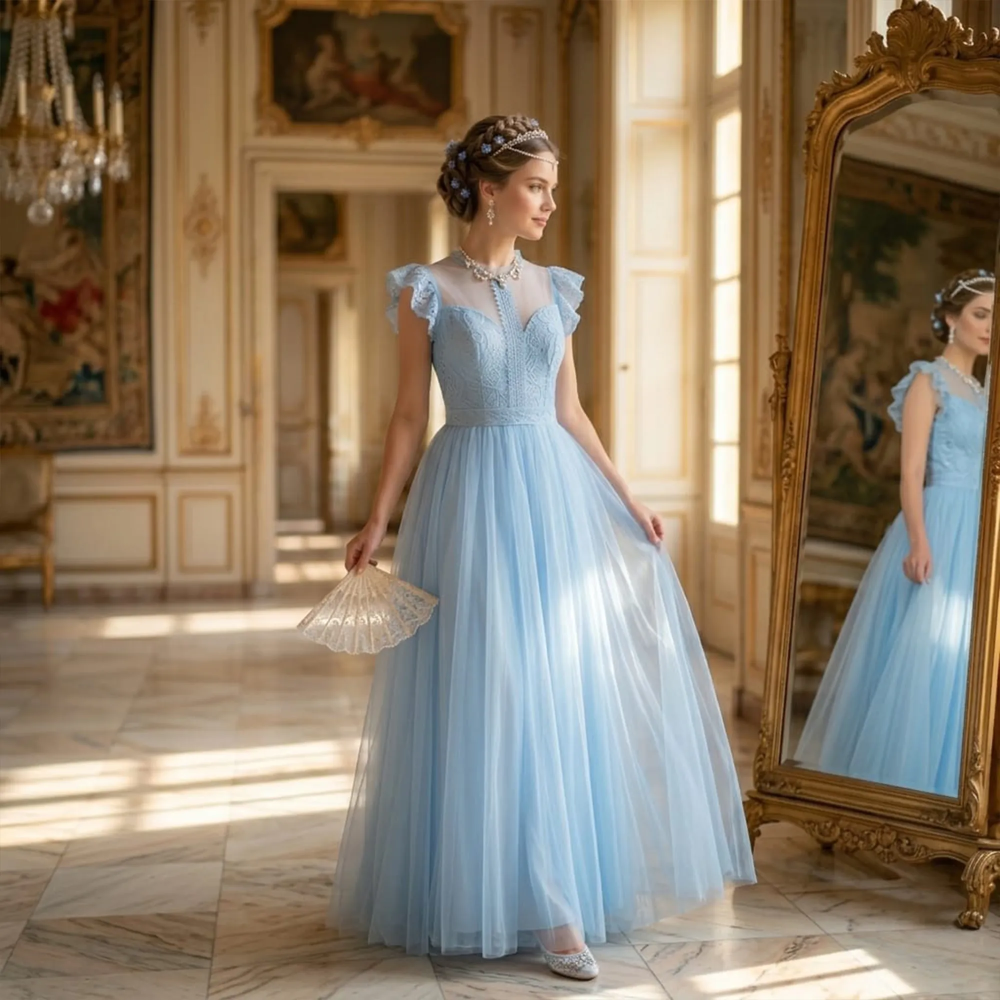 Sky-blue-tulle-ball-gown-for-women-with-lace-bodice-and-floor-length-princess-evening-dress