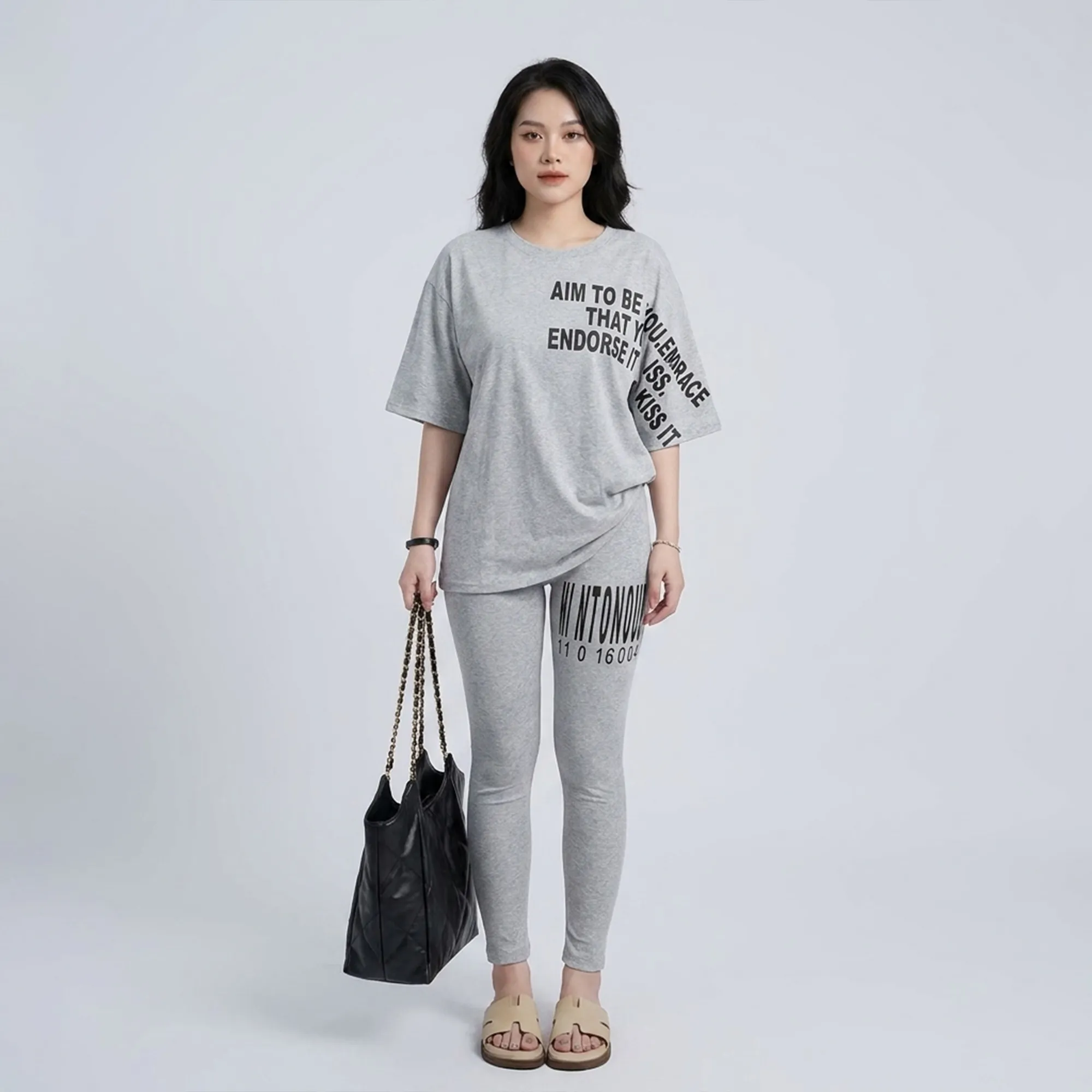 Grey-printed-oversized-co-ord-set-for-women-with-graphic-t-shirt-and-slim-fit-leggings