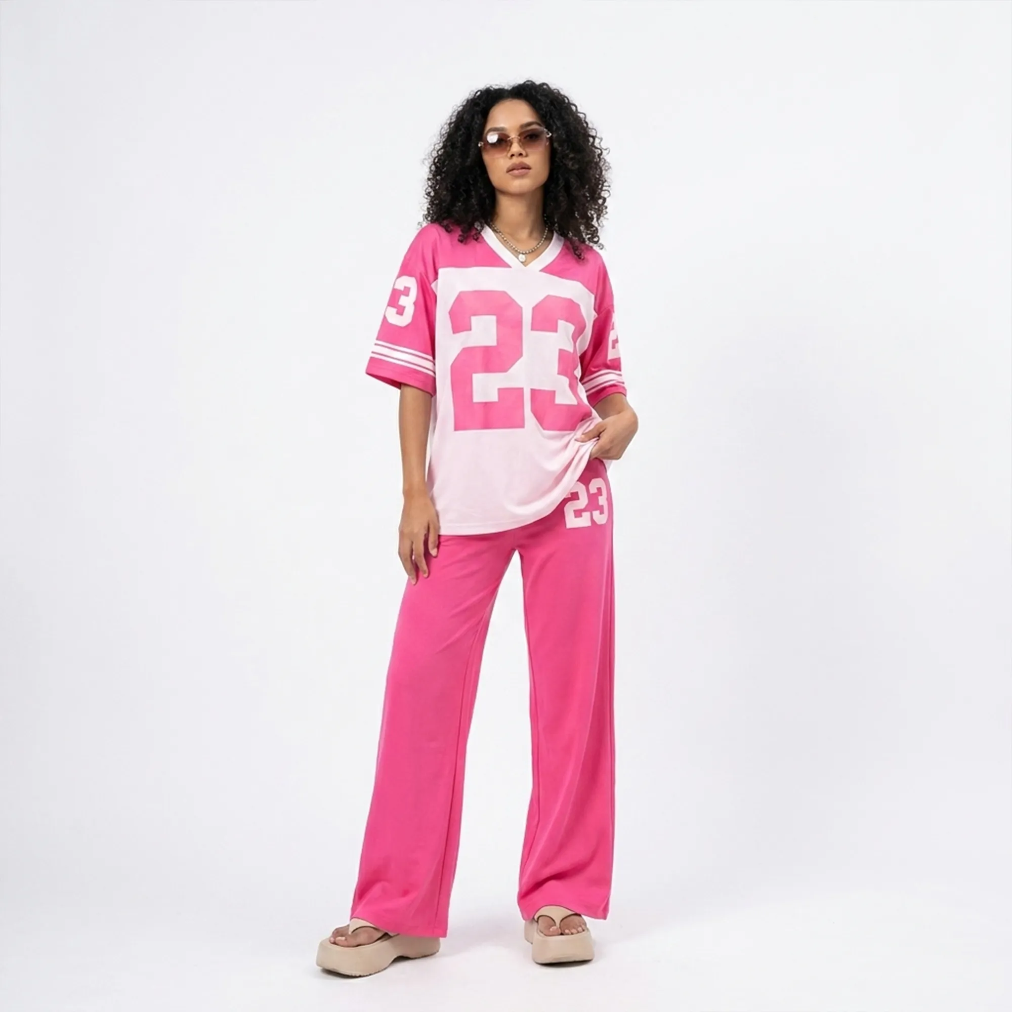 Pink-oversized-graphic-t-shirt-with-wide-leg-pants-co-ord-set-for-women-casual-loungewear