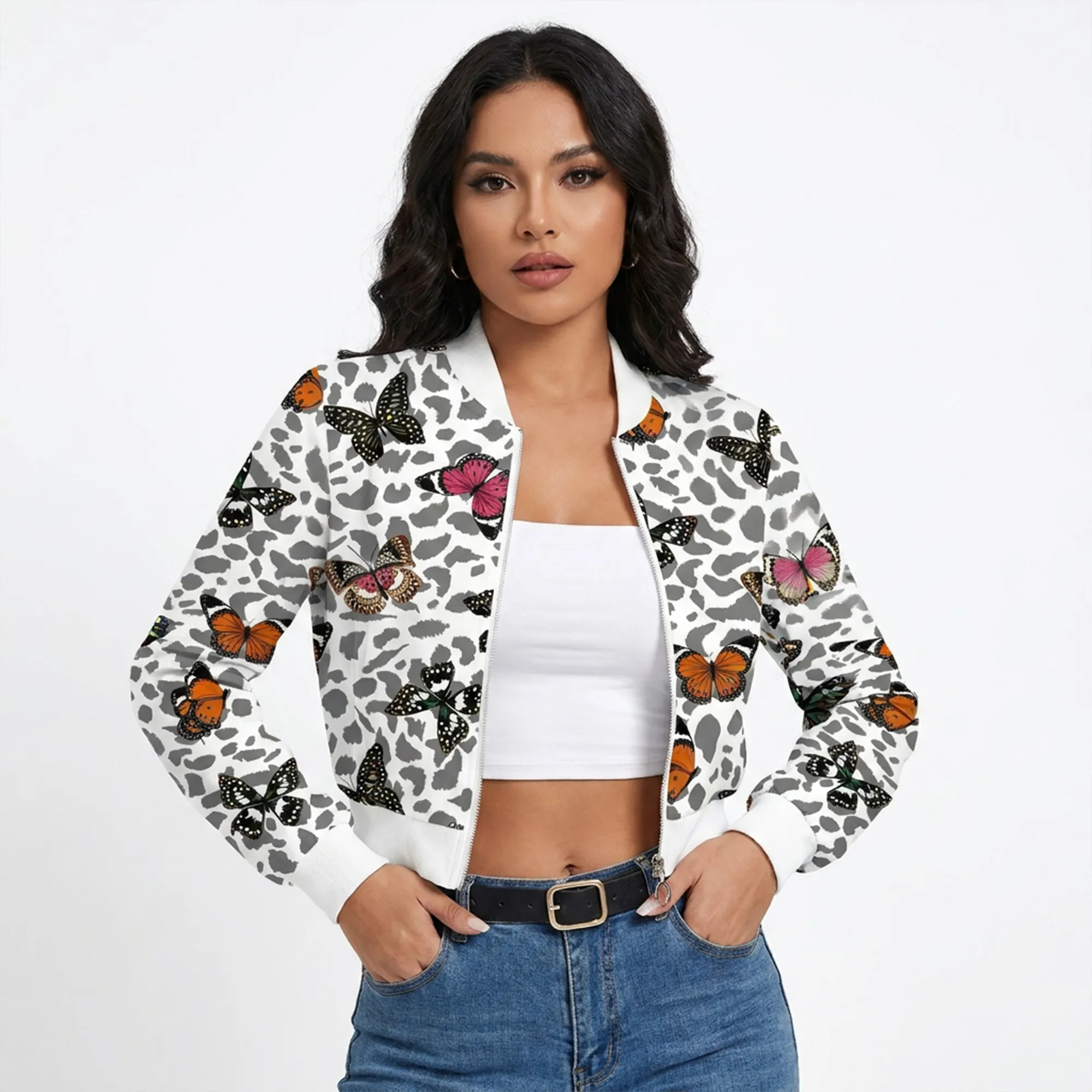 white-butterfly-print-cropped-bomber-jacket-for-women-with-zip-front-and-ribbed-cuffs