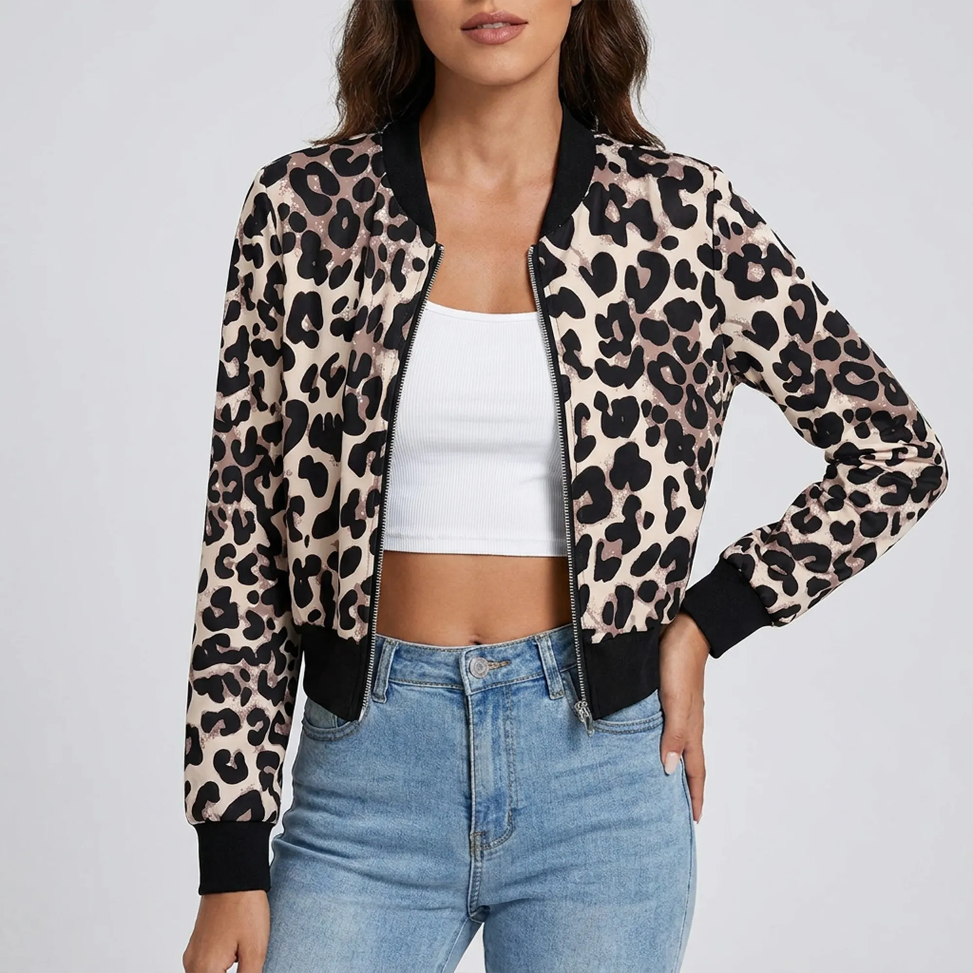 Leopard-print-cropped-bomber-jacket-for-women-with-zip-front-and-ribbed-cuffs