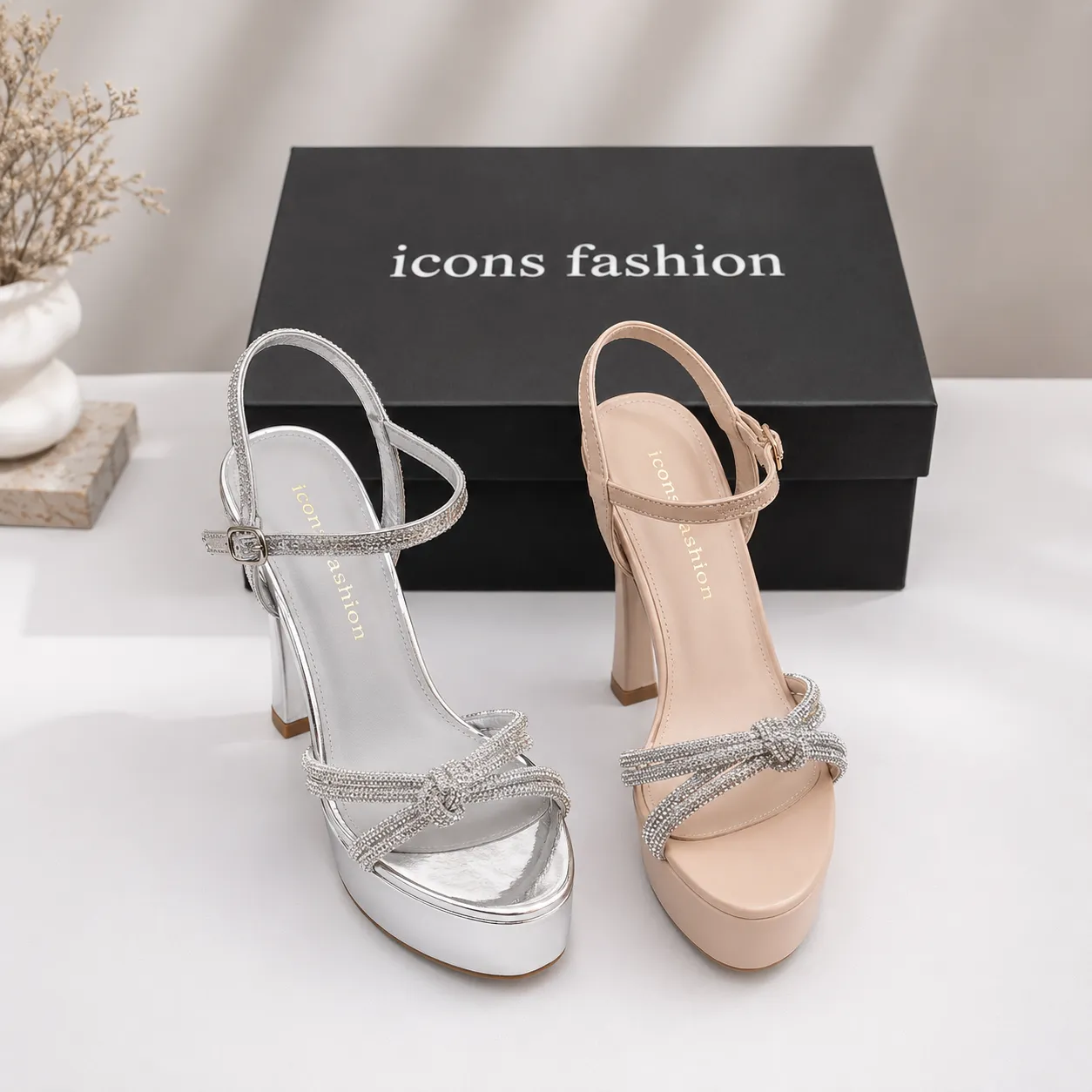 Rhinestone-bow-platform-high-heel-sandals-with-ankle-strap-for-women