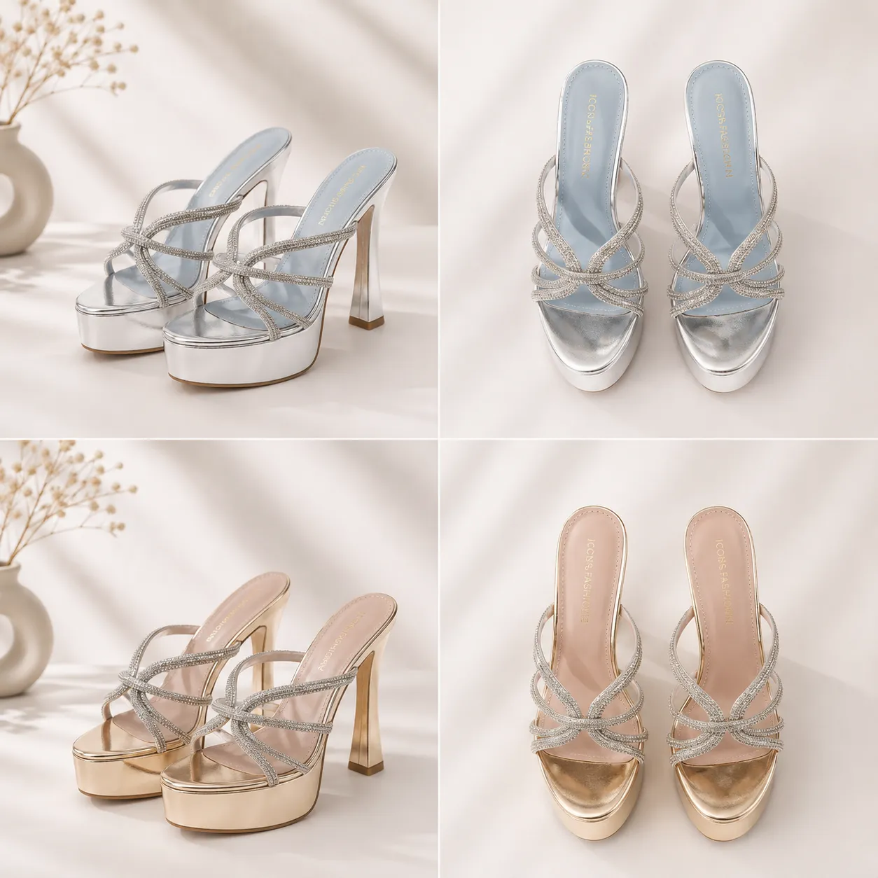 Beige-Platform-mule-heels-with-rhinestone-multi-straps-and-flared-high-heel-for-women
