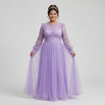 Women's Tulle Gown Dressess for Women - Image 3