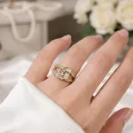 Gold-interlocking-link-baguette-zircon-statement-ring-for-women