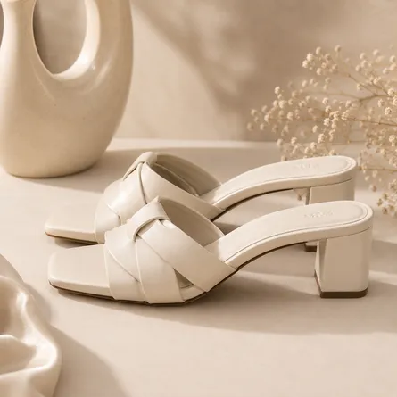 White-braided-square-toe-block-heel-slip-on-mules-for-women