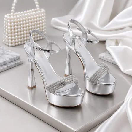 Silver-rhinestone-platform-high-heel-ankle-strap-sandals-for-women