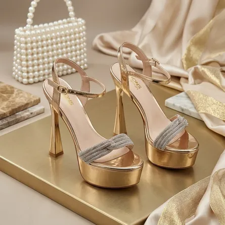 Gold-rhinestone-platform-high-heel-ankle-strap-sandals-for-women