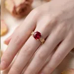 Gold-tone-red-round-gemstone-ring-with-heart-crystal-accents-for-women