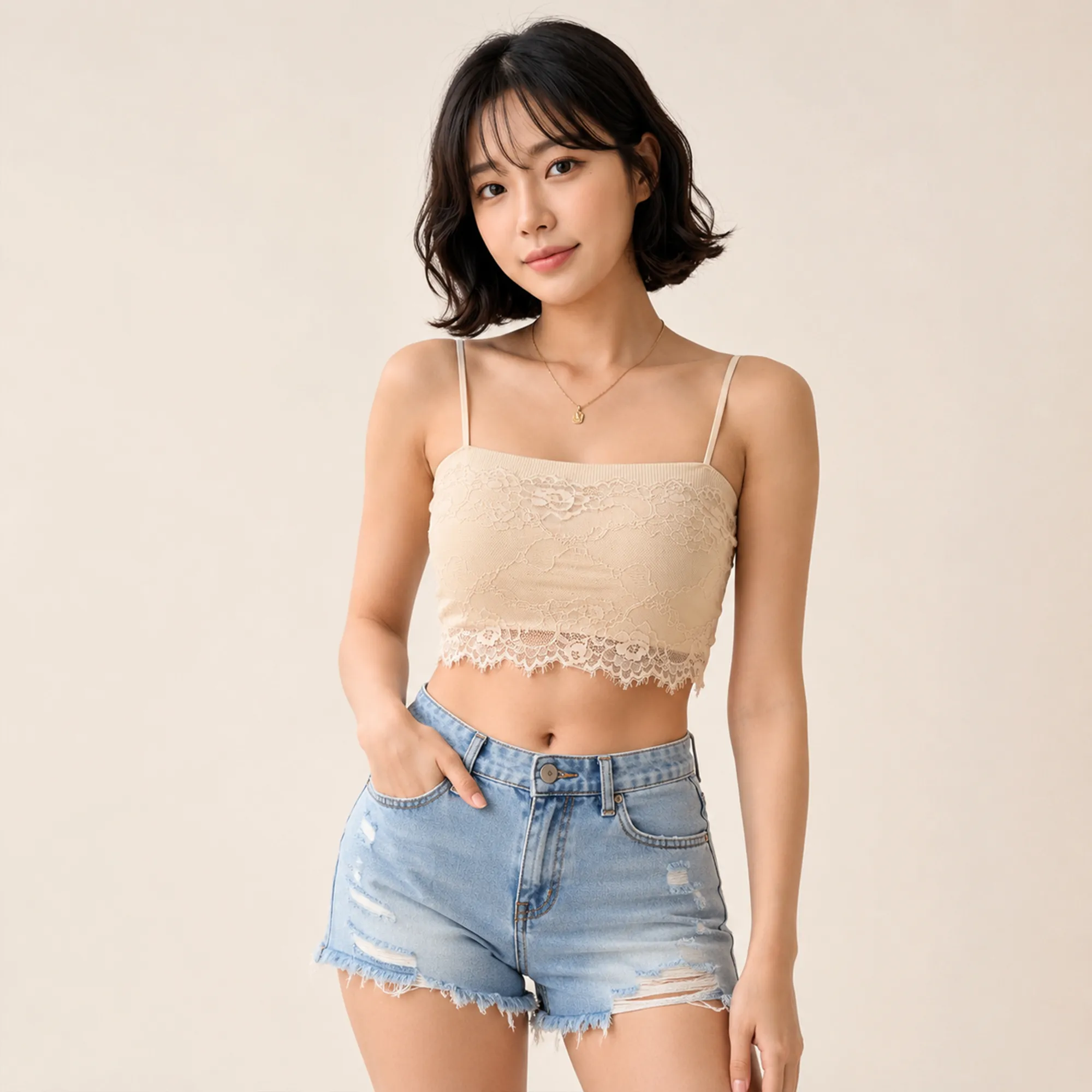 Beige-lace-crop-cami-top-for-women-sleeveless-spaghetti-strap-casual-summer-crop-top