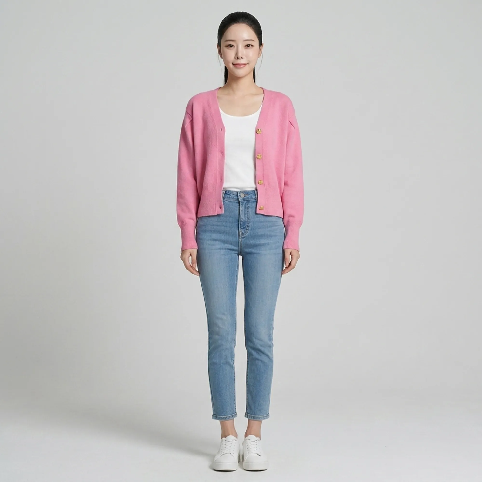 pink-knit-button-front-cardigan-sweater-for-women-with-full-sleeves
