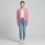 pink-knit-button-front-cardigan-sweater-for-women-with-full-sleeves