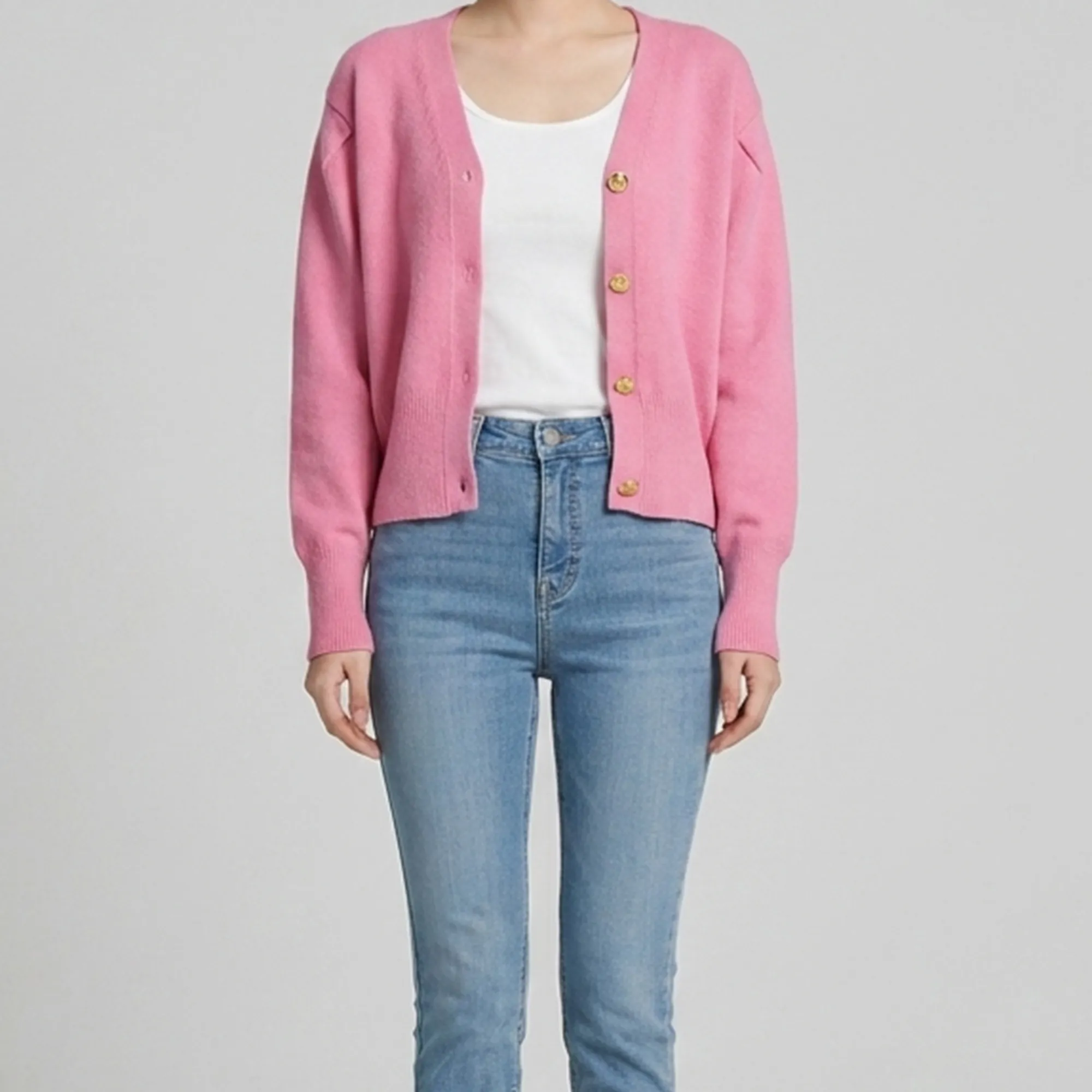 pink-knit-button-front-cardigan-sweater-for-women-with-full-sleeves