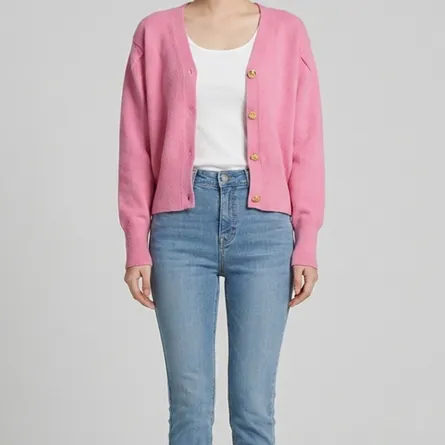 pink-knit-button-front-cardigan-sweater-for-women-with-full-sleeves