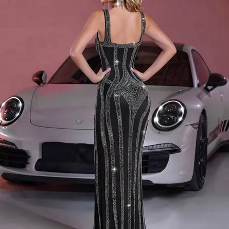 Luxury Sleeveless Mermaid Evening Gown - Image 4