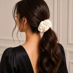 Ivory-satin-scrunchie-with-pearl-beaded-edge-hair-accessory-for-women