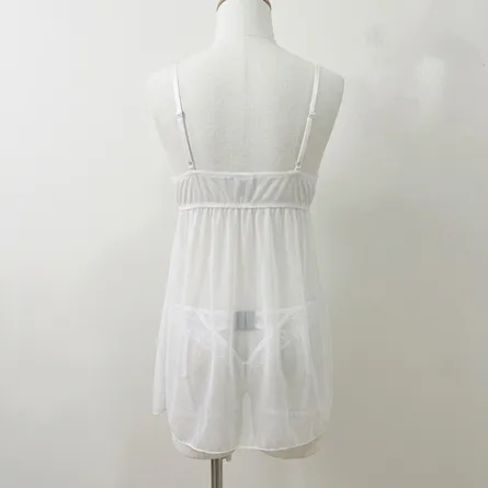 White-lace-babydoll-lingerie-with-sheer-skirt-and-adjustable-straps