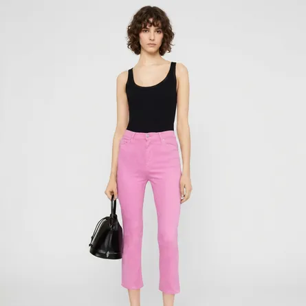Pink-high-waist-cropped-pants-for-women
