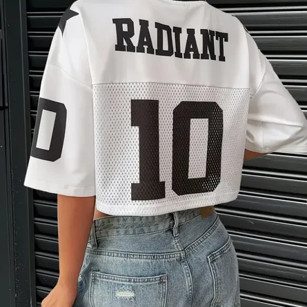 San Francisco Number 10 Mesh Crop Top - Image 5