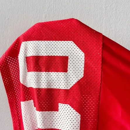 Bold Red Number 01 Sporty Crop Top - Image 5