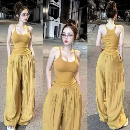 Two-Piece Tank & Wide-Leg Pant Set - Image 3