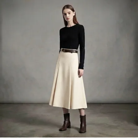 High Waist A-Line Maxi Skirt for Women - Image 4